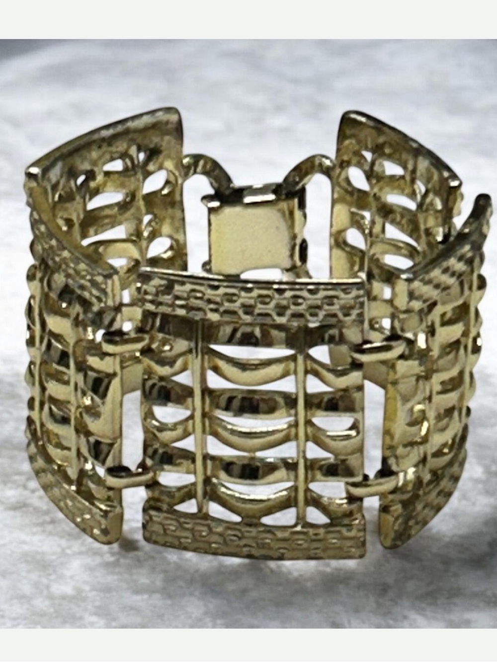 Vintage Mid Century Wide Panel Bracelet